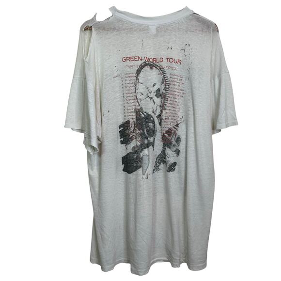 Vintage 1989 R.E.M Green World Tour Part Two North America Concert Band T-Shirt - Picture 6 of 7